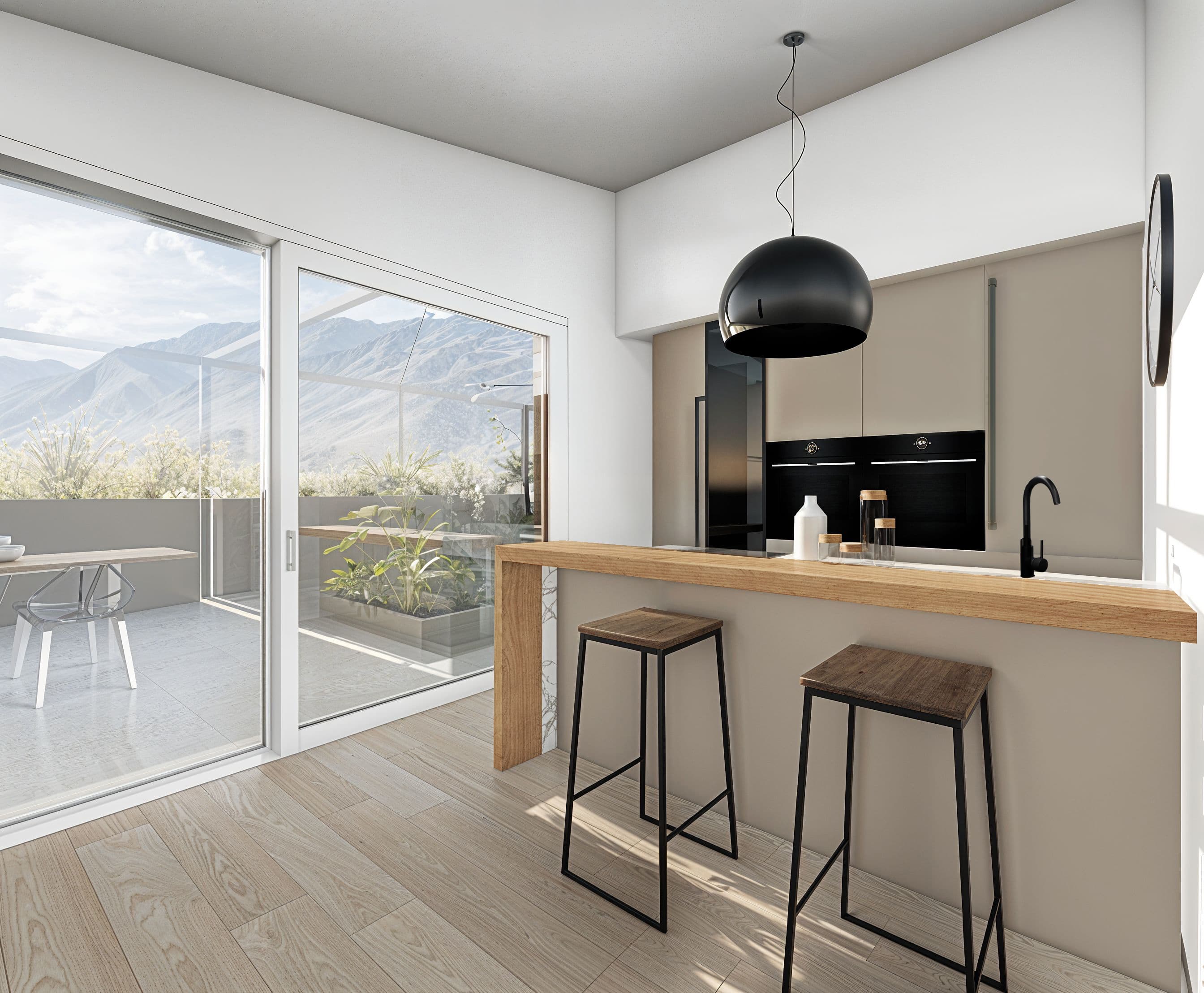 Cucina di design con finiture moderne